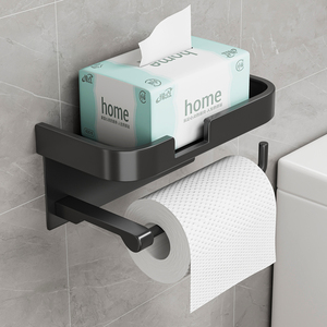 免打孔卫生纸置物架壁挂式厕所纸巾盒厕纸抽纸盒卷放卫生间洗手间
