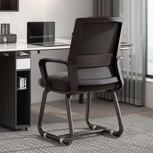 电脑椅子舒服久坐学习靠背椅家用舒适书桌凳子弓形会议椅办公座椅