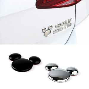 鼠年老鼠耳朵金属汽车个性车贴3D立体创意车标米奇米妮装饰贴MINI