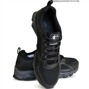 乔丹男鞋纯黑色运动鞋春夏网眼面透气跑步鞋品牌正品越野旅游鞋子