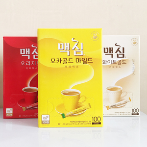 韩国进口麦馨咖啡粉东西麦可馨摩卡三合一速溶咖啡黄100条原味