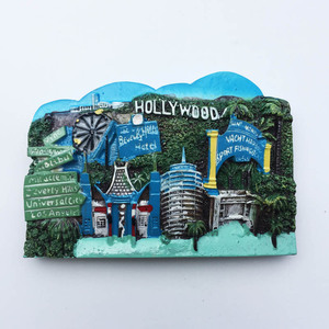 美国加利福尼亚州洛杉矶好莱坞风景旅游纪念装饰工艺品磁铁冰箱贴