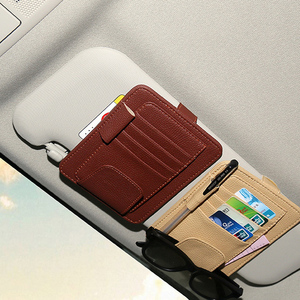 汽车卡片夹车载名片盒多功能车用遮阳板收纳卡槽高速卡片夹插卡器