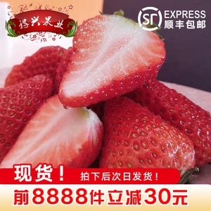 辽宁丹东九9红颜奶油草莓新鲜孕妇小孩可食草莓2.8斤净果顺丰包邮
