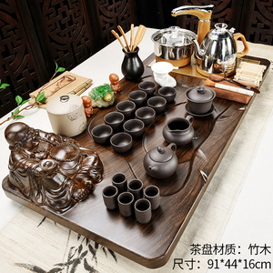 【风尚价】美阁全自动四合一茶具套装家用实木茶盘整套功夫紫砂陶