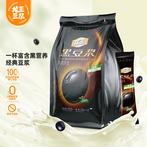 龙王黑豆浆粉甜味450克（30g*15条）独立包装孕妇冲饮豆粉 可冷水