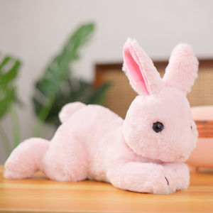 仿真小白兔毛绒玩具软体兔子公仔趴趴兔布娃娃宝宝玩偶抱枕礼物女
