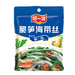 阿一波酱菜脆笋海带丝（原味）福建特产下饭菜80克/包 营养小菜