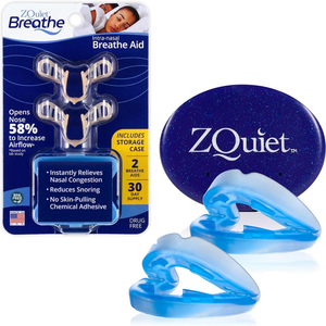 美国直邮ZQuiet防打鼾嘴套舒适套件缓解打鼾鼻扩张器柔软舒适促进