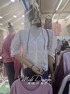 BORA BORA韩国代购东大门2024夏季新款 时尚女装简约个性衬衫女