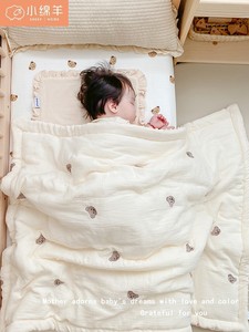 小绵羊婴儿被子纯棉宝宝秋冬小棉被加厚盖被新生儿童空调被幼儿园