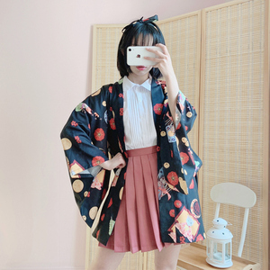 武士猫原创日系和风羽织和服可爱浴衣防晒衣少女学生短外套开衫女