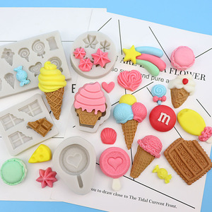 冰淇淋模具 冰激凌硅胶模具 烘焙棒棒糖模具蛋糕装饰翻糖甜筒模具