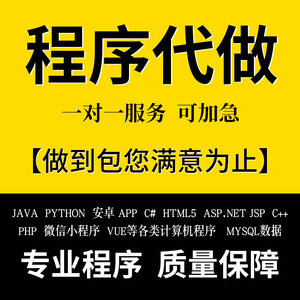 java爬虫大数据php代做python代码小程序定做安卓app软件开发定制