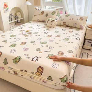 纯棉床笠单件100全棉夏季床罩枕套三件套1.2米儿童学生宿舍床单人