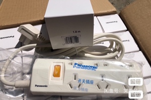 松下（Panasonic）排插1.8米带线插板多功能插座拖线板独立开关