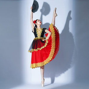话剧表演服装西班牙舞芭蕾舞裙歌剧舞台剧服装开场舞现代舞踢踏舞