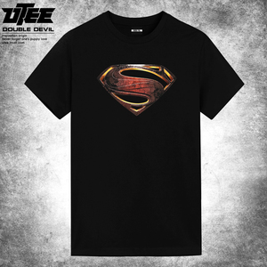 超人归来钢铁之躯正义联盟电影男士纯棉潮牌圆领男女同款短袖T恤
