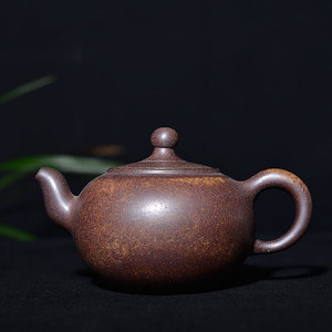 宜兴紫砂茶壶纯手工 特高温柴烧窑变铁砂泥 一粒珠