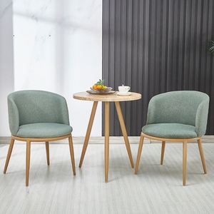 北欧现代简约仿实木洽谈餐桌椅组合小户型阳台创意休闲奶茶店椅子