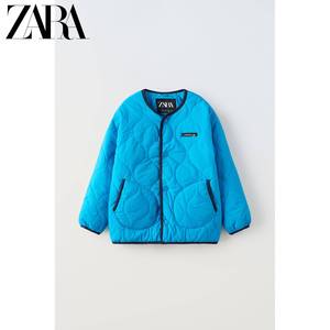 二月ZARA新款童装男童带饰边棉服夹克5992752400