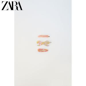 五月ZARA24夏季新品童装女童三件套装珍珠光泽发夹4319641330