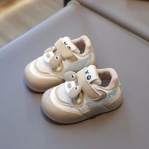 学步鞋男宝宝鞋子春季新款0一1-2岁半婴儿软底防滑女透气小童单鞋