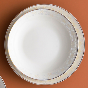 隆达骨瓷餐具炒菜盘子高级感陶瓷盘子碗套装组合家用岚影龙虾盘子