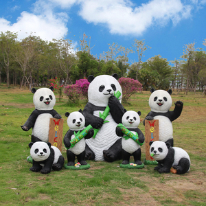 仿真大熊猫雕塑园林景观装饰户外公园景区幼儿园庭院草坪动物摆件