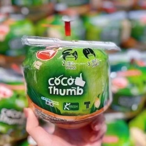 泰国KFRESH椰青  6个装9-10斤 开口配吸管CoCo Thumb网红椰皇椰子