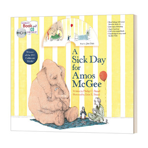 英文原版绘本 Sick Day For Amos Mcgee Book & Cd 阿莫的生病日 有声书 英文版 进口英语原版书籍