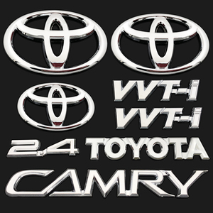 适用于丰田佳美2.4车标 前中网标CAMRY 2.4后尾箱英文字母标志贴