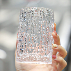 ins新款树皮纹杯 创意加厚玻璃杯异形杯子北欧餐厅果汁咖啡杯水杯