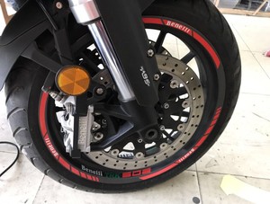 贝纳利摩托车钢圈贴/金鹏TRK502专属轮框反光贴/轮毂贴花