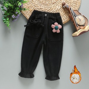 女童冬季牛仔裤2023新款韩版洋气小女孩加绒时髦外穿休闲灯笼长裤