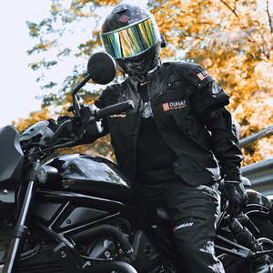 杜汉摩托车骑行服拉力套装机车服防水防摔四季通勤仿赛骑士服装备