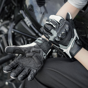 杜汉A8骑行手套高强TPU防护男女四季透气羊皮防摔摩托车手套风焰