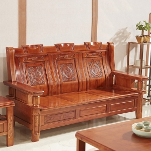 实木沙发中式客厅红椿木仿古农村经济型现代简约三人香樟木质家具