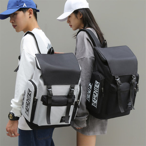 大容量书包男潮牌街拍高中大学生双肩包17寸电脑包外出旅行背包