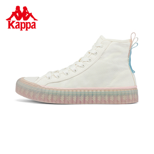 Kappa卡帕串标帆布鞋新款男女高帮板鞋休闲鞋运动小白鞋K0CW5VS14