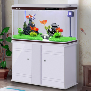 鱼缸客厅家用中小型长方形水族箱懒人免换水生态玻璃金鱼缸带底柜