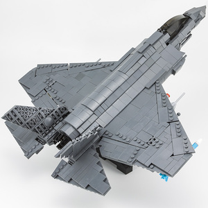 明迪积木F35闪电战斗机舰载联合攻击机F22猛禽喷气式飞机军事玩具