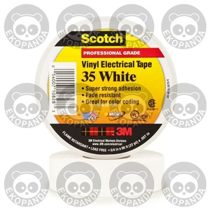 3M Scotch #35 Electrical Tape, White 绝缘带 电线包布