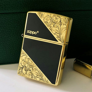 zippo打火机创意个性商标唐草标志男士商务礼品防风男友正品