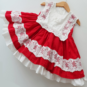 夏装新款短袖女童洛丽塔连衣裙儿童公主裙女宝生日西班牙小红裙子