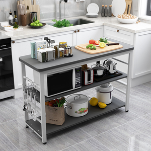厨房桌子简易多层长方形多功能切菜台家用小长桌可移动置物架定制