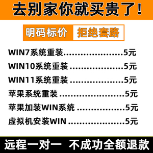 远程安装重装系统win7/10/11双系统电脑mac苹果笔记本虚拟机8维修