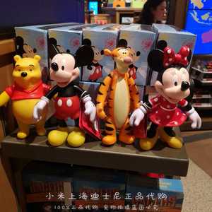 上海迪士尼乐园国内代购米奇米妮可动摆件玩偶公仔塑料玩具人偶