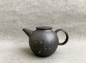 日本陶瓷作家 村上跃 黑釉茶壶 350ml