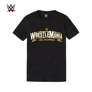 WWE2023夏季新款摔角狂热印花男士短袖休闲情侣T恤潮
